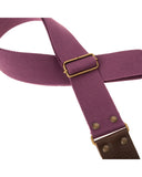 Tracolla Magrabò Stripe SC Entry Prugna 5 cm terminali Marrone Scuro fibbia Ottone