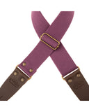 Tracolla Magrabò Stripe SC Entry Prugna 5 cm terminali Marrone Scuro fibbia Ottone