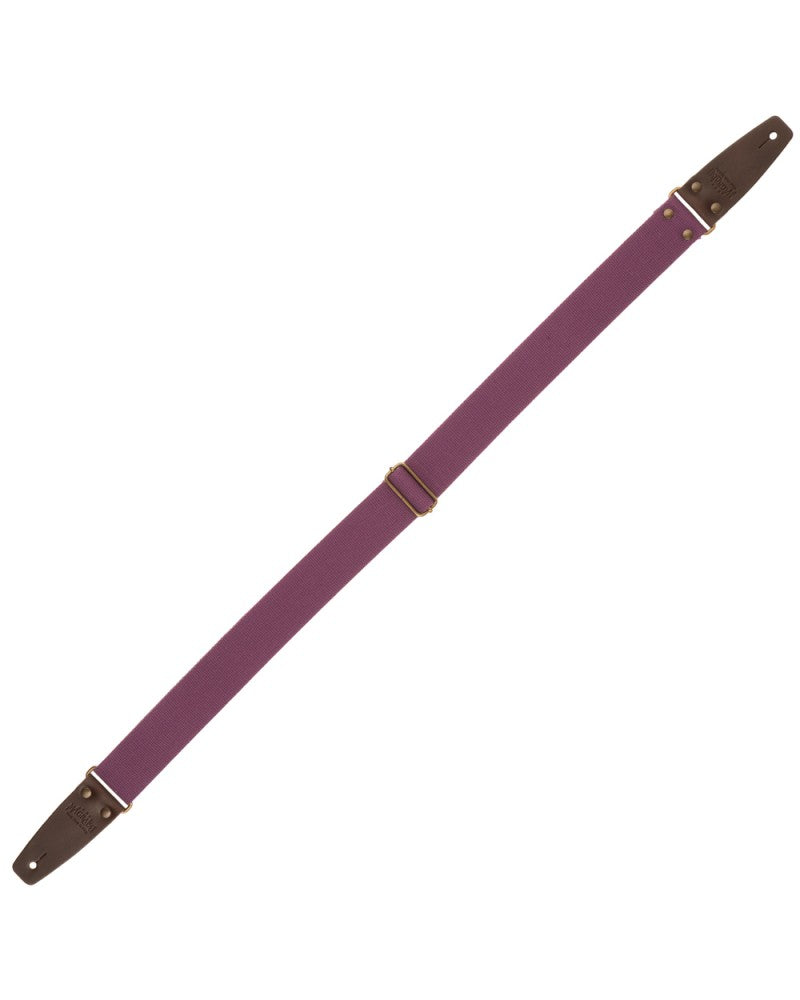 Tracolla Magrabò Stripe SC Entry Prugna 5 cm terminali Marrone Scuro fibbia Ottone