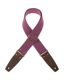 Tracolla Magrabò Stripe SC Entry Prugna 5 cm terminali Marrone Scuro fibbia Ottone