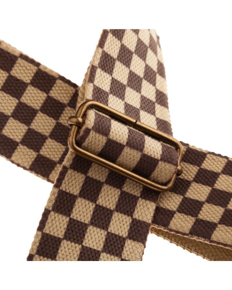Stripe SC Retrò Chess 5 cm terminali Marrone fibbia Ottone