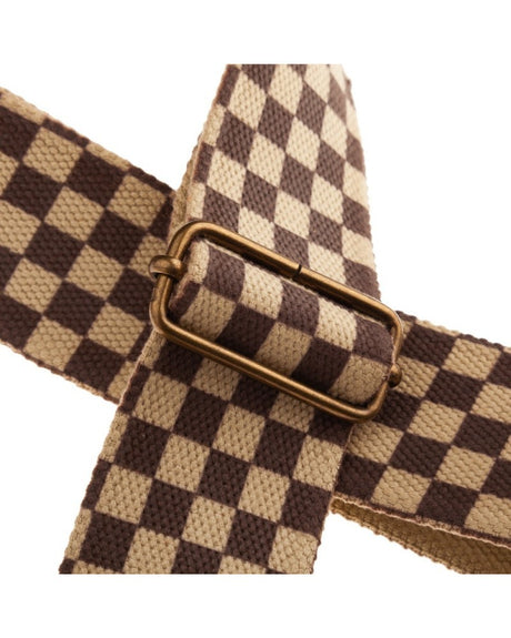 Stripe SC Retrò Chess 5 cm terminali Marrone fibbia Ottone