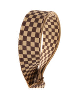 Stripe SC Retrò Chess 5 cm terminali Marrone fibbia Ottone