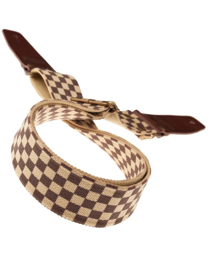 Stripe SC Retrò Chess 5 cm terminali Marrone fibbia Ottone