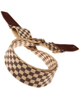 Stripe SC Retrò Chess 5 cm terminali Marrone fibbia Ottone