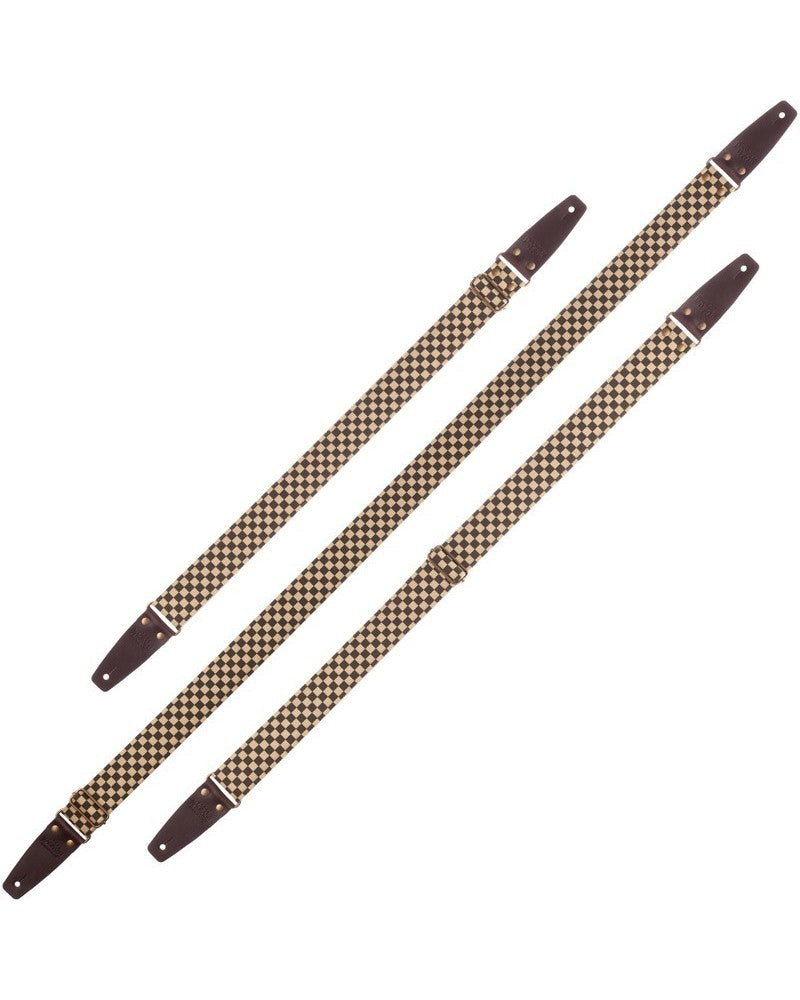 Stripe SC Retrò Chess 5 cm terminali Marrone fibbia Ottone