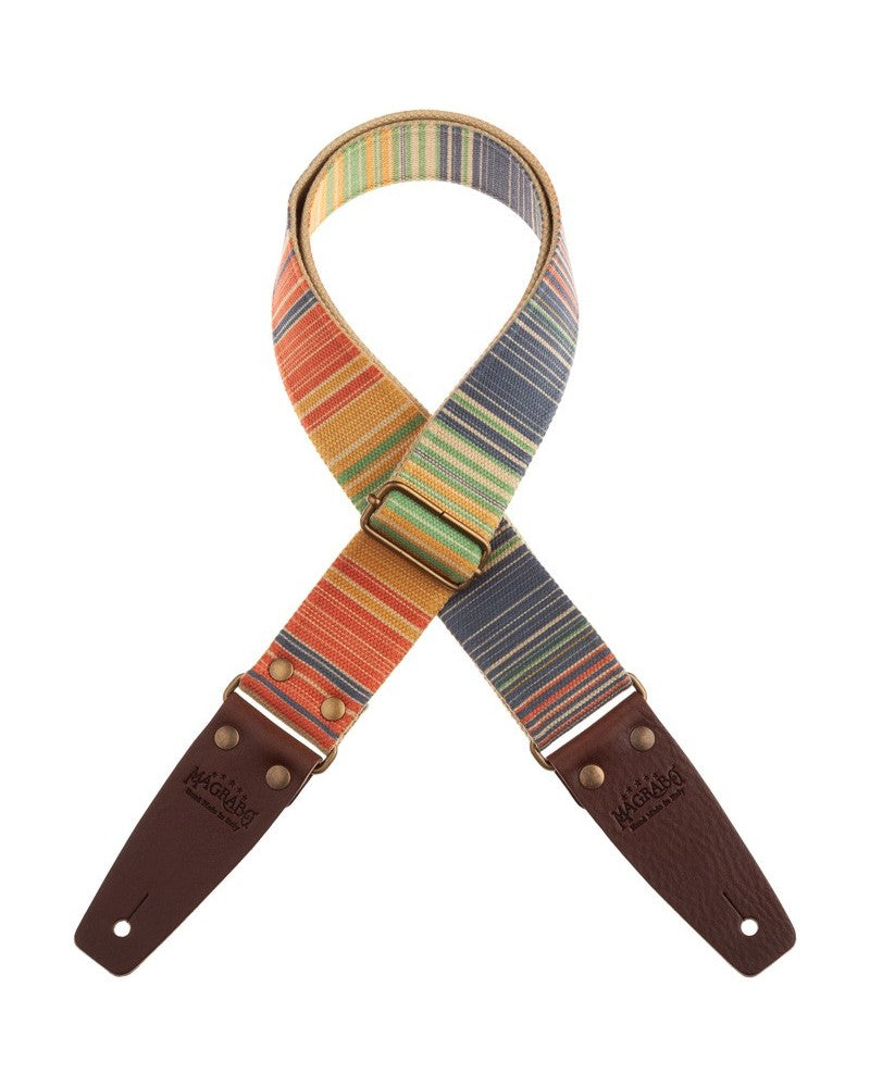 Stripe SC Retrò Rainbow 5 cm terminali Marrone fibbia Ottone