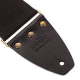 Magrabò, Tracolla per chitarra e basso - Stripe SC Entry Nero 8 cm terminali Nero fibbia Ottone