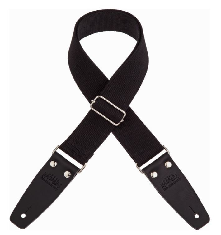 MAGRABÒ Tracolla per chitarra e basso Stripe SC Entry Nero 5 cm