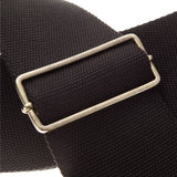 Magrabò, Tracolla per chitarra e basso - Stripe SC Entry Nero 8 cm terminali Marrone fibbia Ottone