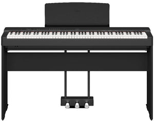 YAMAHA P225 Black - pianoforte digitale + supporto L200B + pedaliera LP1B