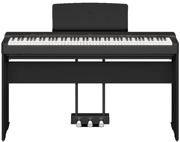 YAMAHA P225 Black - pianoforte digitale + supporto L200B + pedaliera LP1B