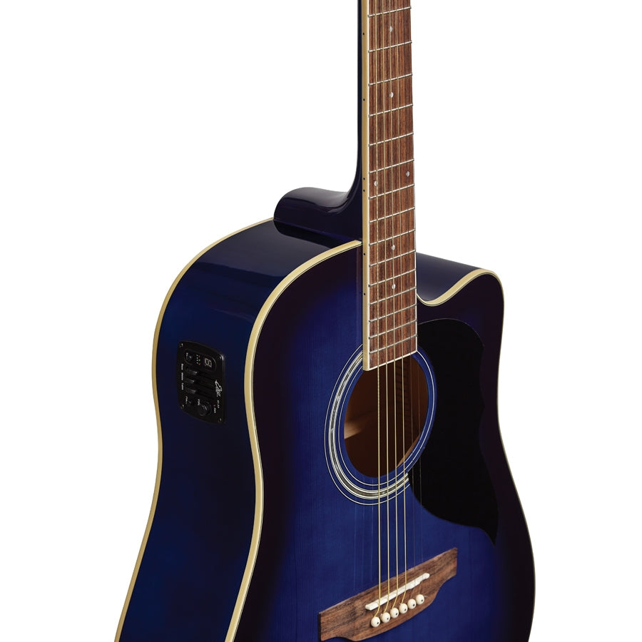 Eko Guitars Ranger CW Eq Blue Sunburst CHITARRA ACUSTICA ELETTRIFICATA