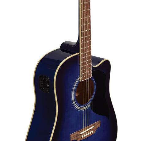 Eko Guitars Ranger CW Eq Blue Sunburst CHITARRA ACUSTICA ELETTRIFICATA