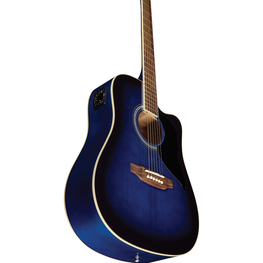 Eko Guitars Ranger CW Eq Blue Sunburst CHITARRA ACUSTICA ELETTRIFICATA
