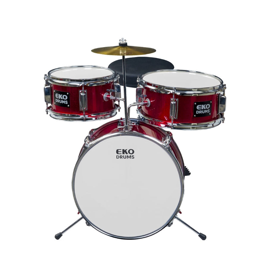 Batteria EKO - ED-100 DRUM KIT METALLIC RED - 3 PEZZI