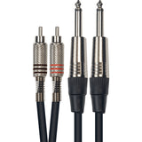 YELLOW CABLE - K03-3 CAVO SEGNALE STEREO 2X RCA MASCHIO/2X JACK TS