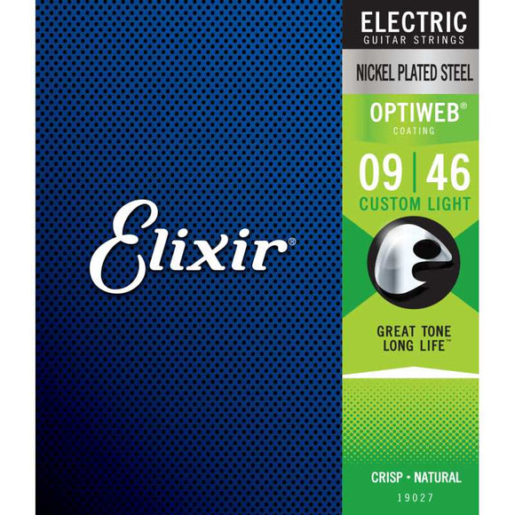 Elixir - 19027 ELECTRIC NICKEL PLATED STEEL OPTIWEB 9/46