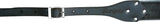 SCRIPTA TESCHI - Tracolla Chitarra Elettrica Personalizzata con immagini di teschi in Cotone Biologico e Vera Pelle Conciata in Toscana - colore Nero Brushed - Made in Italy
