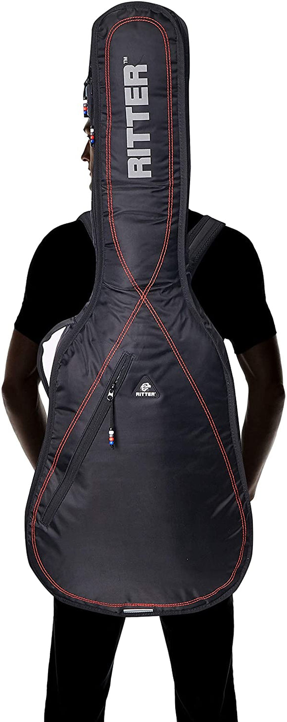 Ritter RGP2-C 4/4 Clas – Custodia/Astuccio per Chitarra acustica-clasica, con tessuto idrorepellente, colore: nero