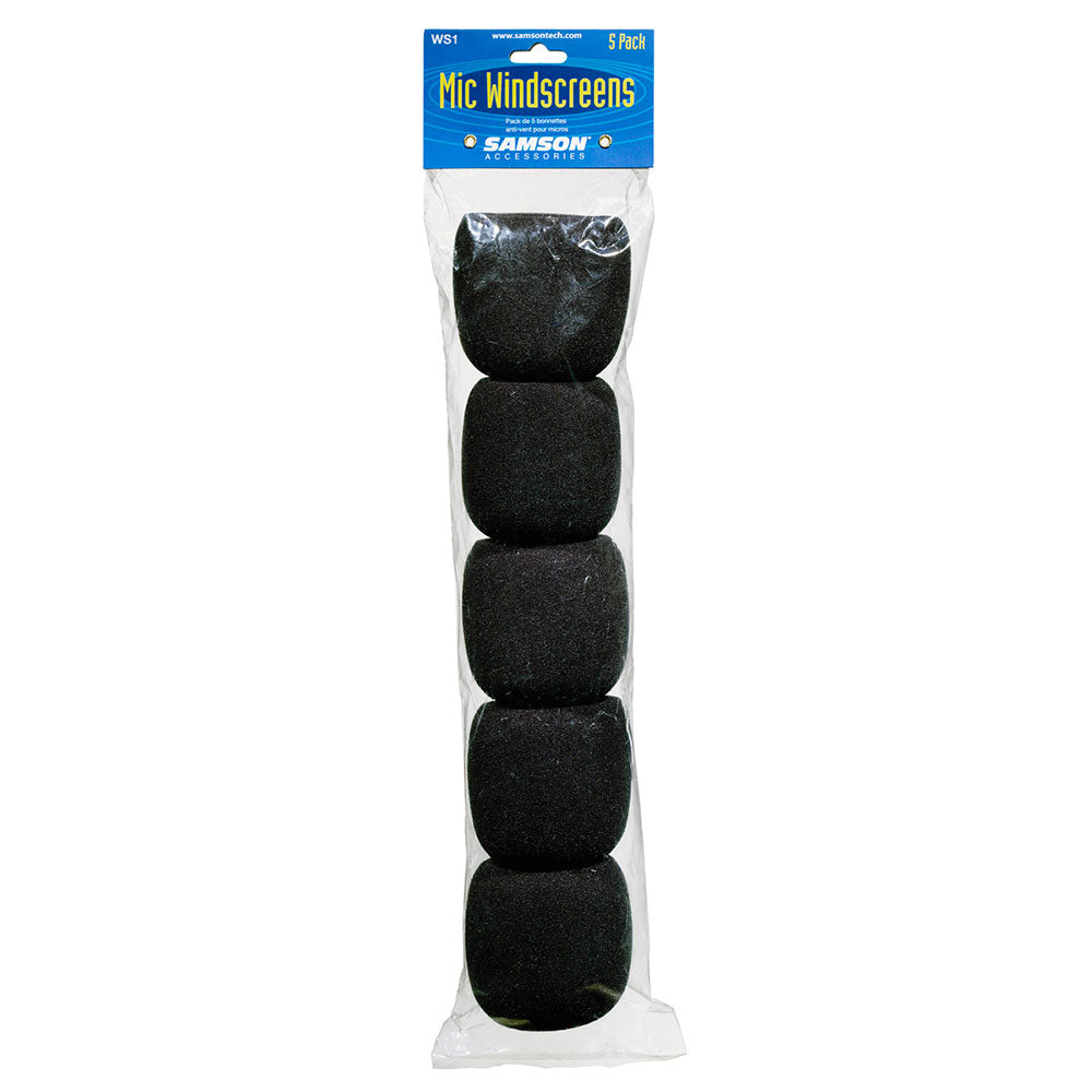 Samson - WS1 - SPUGNA ANTI-VENTO - 5 PEZZI - NERI