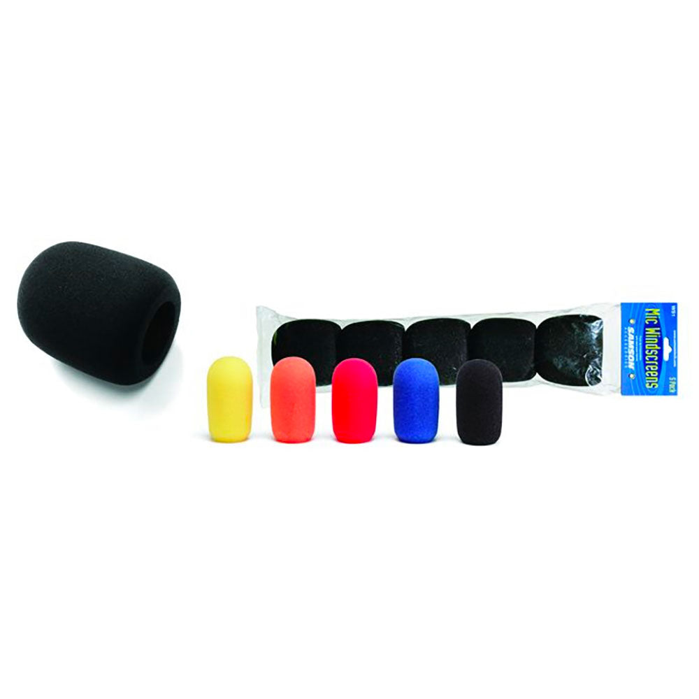 Samson - WS5E - SPUGNA ANTI-VENTO - 5 PEZZI - COLORI MIX
