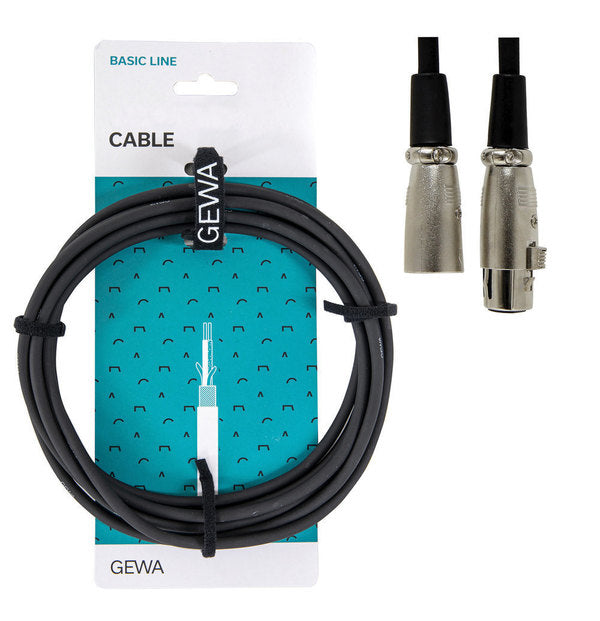 Cavo Xlr / Xlr - Alpha Audio Cavo Xlr / Xlr - Alpha Audio 190040 Basic Line Cavi per Microfono, 3 metriBasic Line Cavi per Microfono, 3 metri