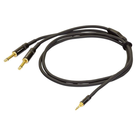 PROEL CHLP170LU3 CAVO AUDIO STEREO JACK TRS 3,5MM - 2 JACK MONO 6,3MM 3MT