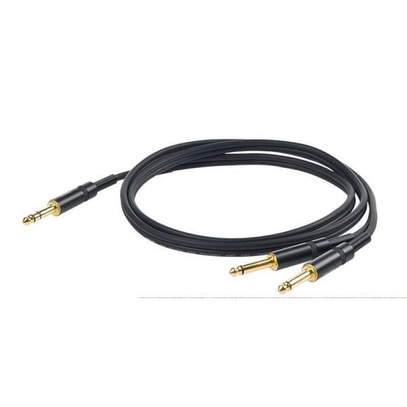 PROEL - CHLP210LU5 Cavo audio professionale 'INSERT' con connessioni spina jack Stereo 6.3mm YongSheng - 2 x spina jack Mono 6.3mm YongSheng.