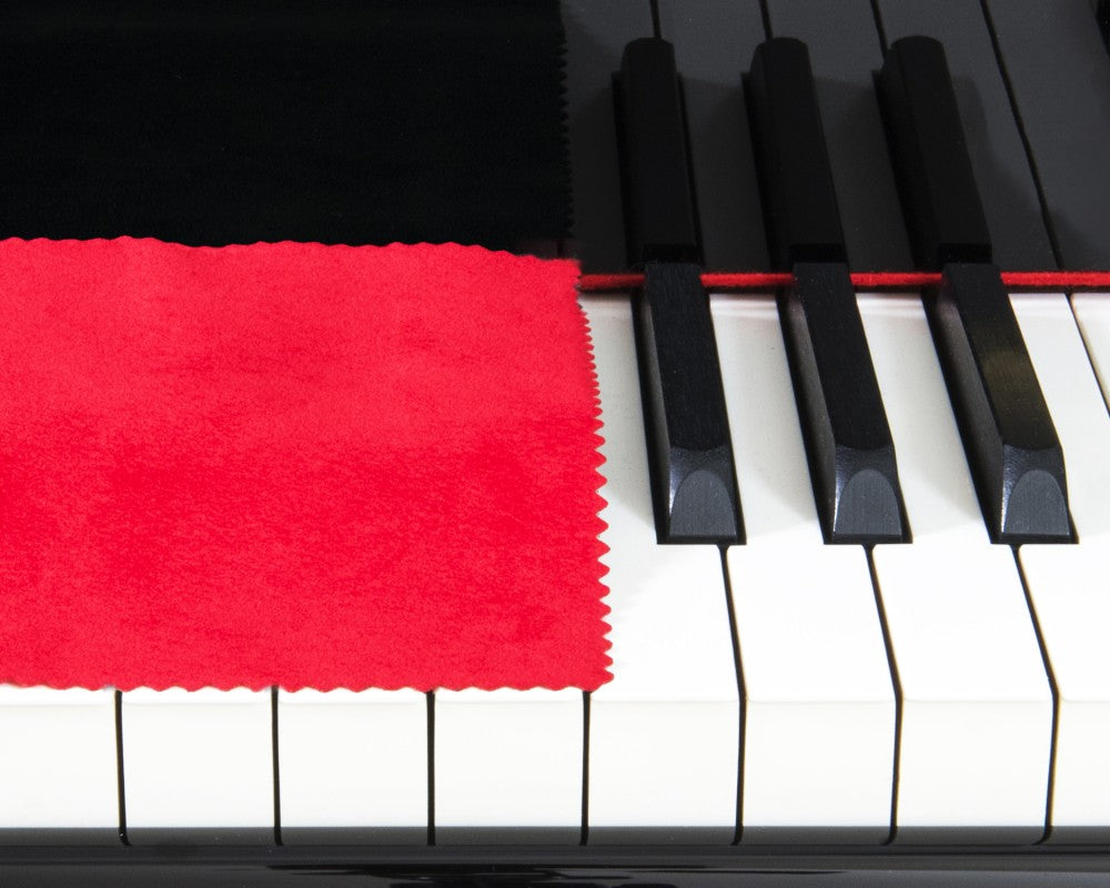 Copritastiera Per Pianoforte - Lana Morbida 128x15cm, Rosso, Anti-Polvere E Graffi - Foto 9