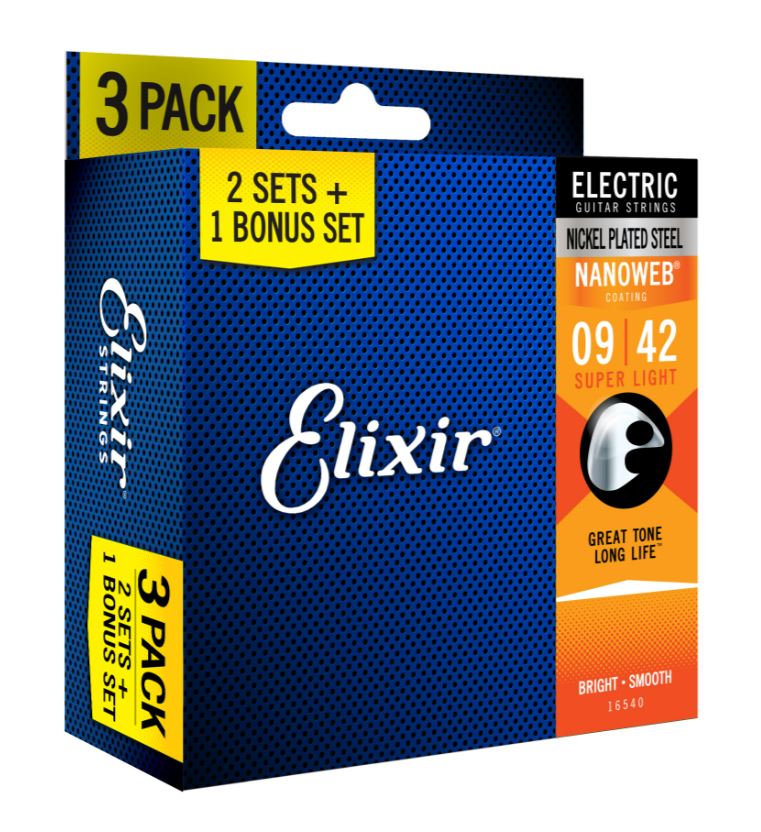 ELIXIR 16540 Nanoweb 12002 Super Light Electric (3 pack) 9/42
