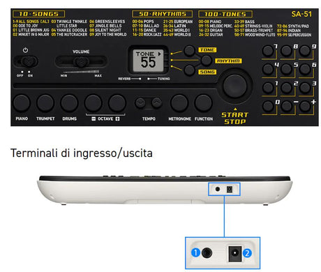 Tastiera CASIO SA-51 Black/White