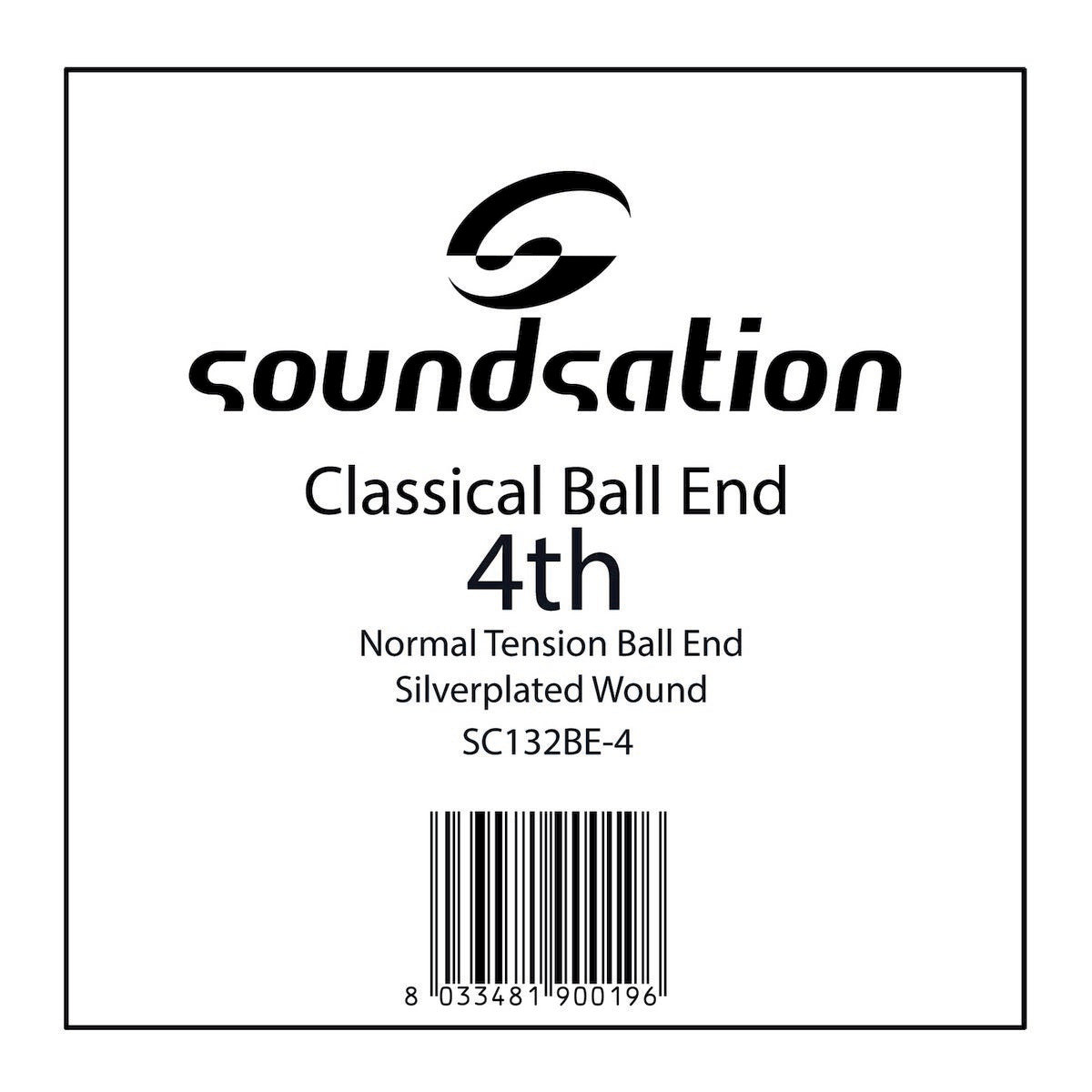 SOUNDSATION SC132BE-4 Corda per classica RE 0.30 Ball end - Normal tension