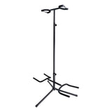 SOUNDSATION SGS-210 - Supporto doppio per chitarra e basso universale regolabile in altezza con chiusura di sicurezza