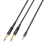 SOUNDSATION WM-MJ2J15 Cavo adattatore Wiremaster Mini jack stereo 3,5 - 2 x Jack 6,3 Mono / 1.5mt