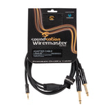 SOUNDSATION WM-MJ2J15 Cavo adattatore Wiremaster Mini jack stereo 3,5 - 2 x Jack 6,3 Mono / 1.5mt