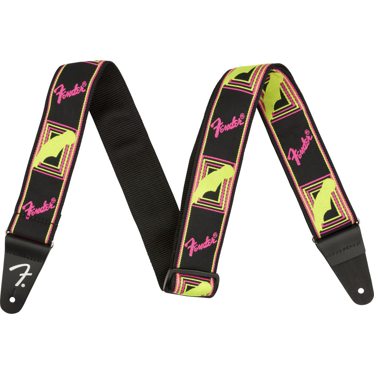 FENDER 0990681304  TRACOLLA FENDER NEON MONOGRAMMED, YELLOW/PINK