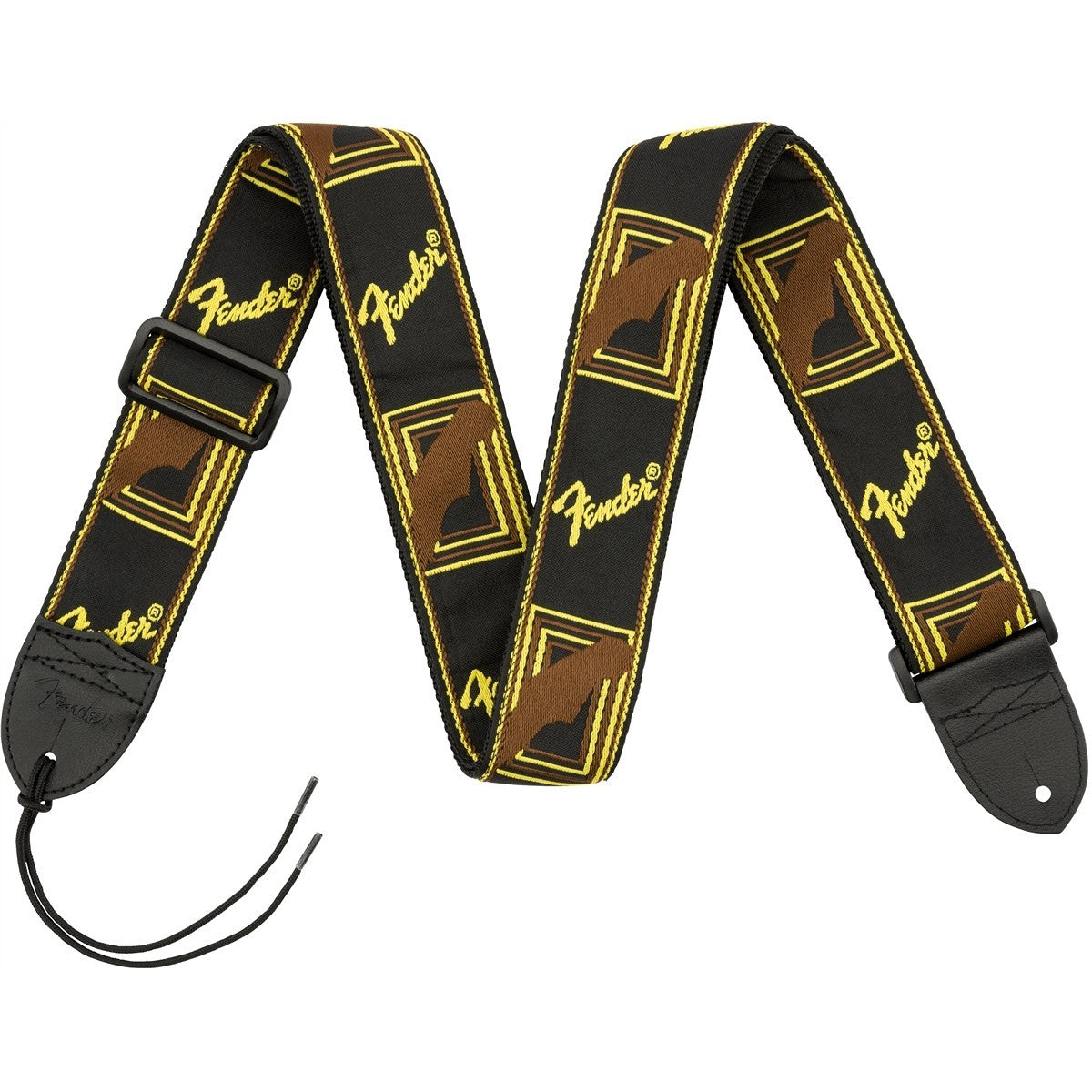 FENDER 0990681000 Tracolla Fender® 2" Monogrammed Black/Yellow/Brown