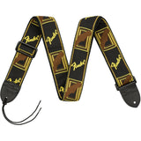 FENDER 0990681000 Tracolla Fender® 2" Monogrammed Black/Yellow/Brown