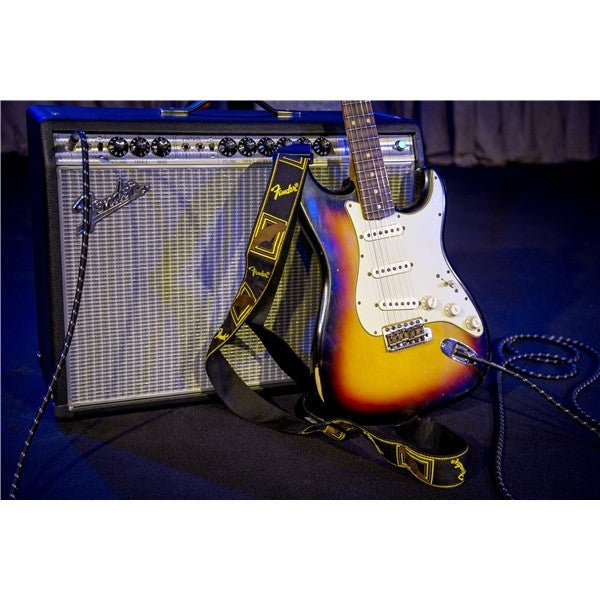 FENDER 0990681000 Tracolla Fender® 2" Monogrammed Black/Yellow/Brown