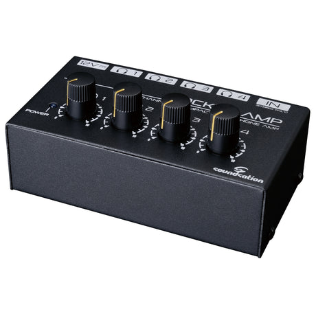 SOUNDSATION POCKET-AMP MINI AMPLIFICATORE PER CUFFIE A 4 CANALI CON ALIMENTATORE