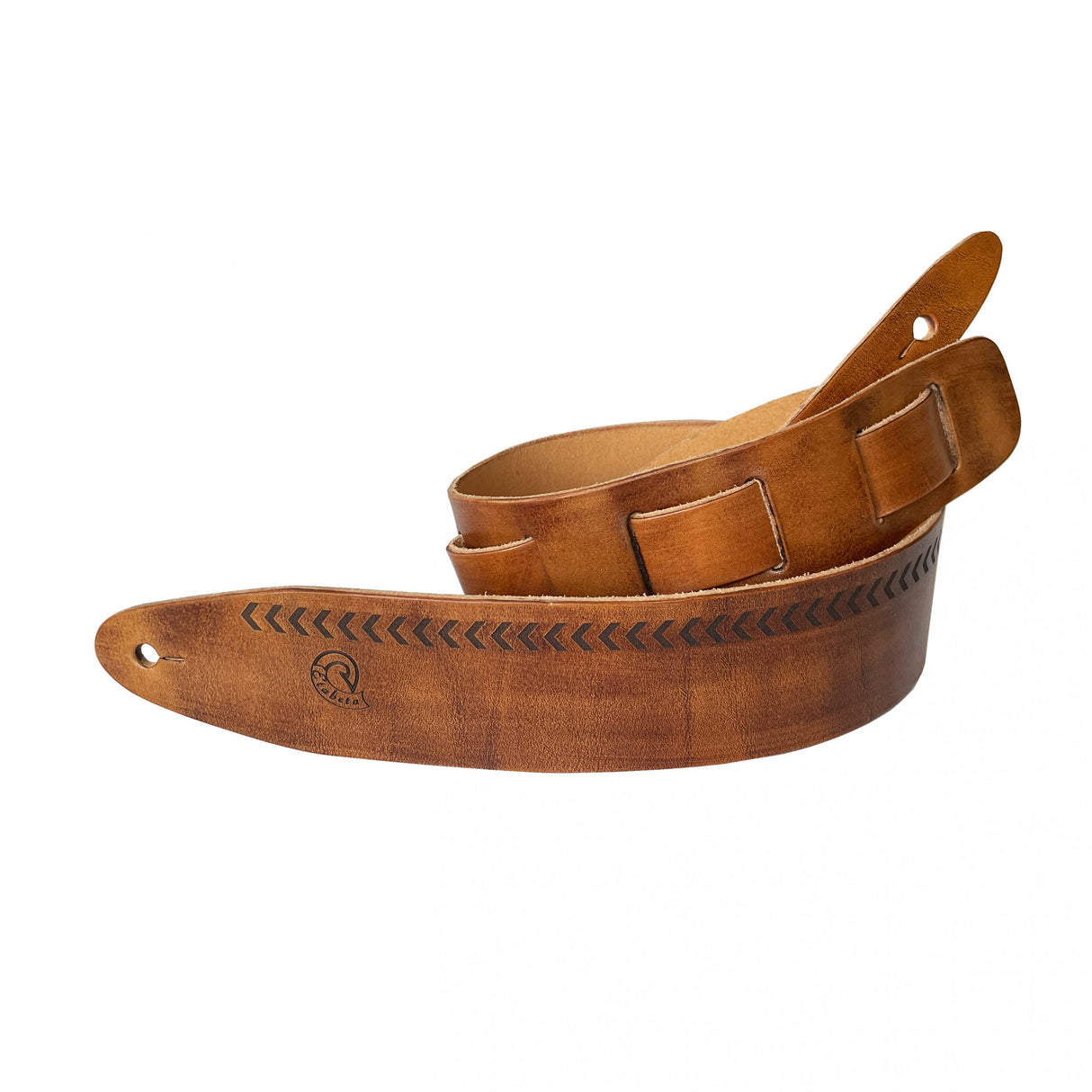 ETABETA GUITAR STRAPS / TRACOLLE PER CHITARRA E BASSO - INDY Guitar Strap | Marrone Tamponato