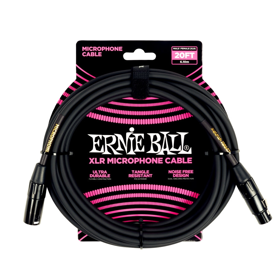 ERNIE BALL - 6388 CAVO MICROFONICO PVC NERO 6 M