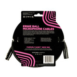 ERNIE BALL - 6392 CAVO MICROFONICO BRAIDED NERO 6 M