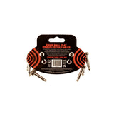 ERNIE BALL - 6401 FLAT RIBBON PATCH CABLE RED 7,62CM 3-PK