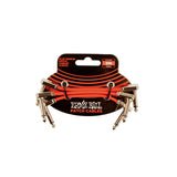 ERNIE BALL - 6401 FLAT RIBBON PATCH CABLE RED 7,62CM 3-PK