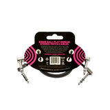 ERNIE BALL - 6405 FLAT RIBBON STEREO PATCH CABLE 30,48CM 2-PK