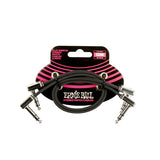 ERNIE BALL - 6405 FLAT RIBBON STEREO PATCH CABLE 30,48CM 2-PK