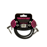 ERNIE BALL - 6406 FLAT RIBBON STEREO PATCH CABLE 60,96CM 2-PK