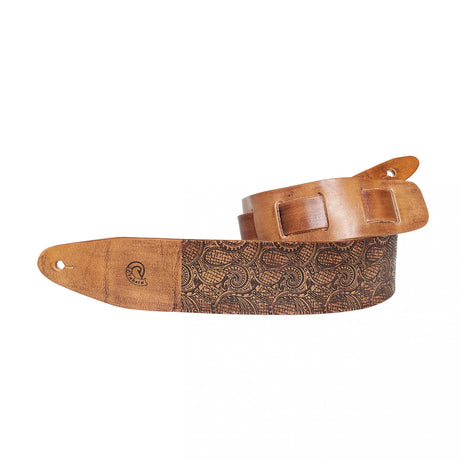 ETABETA GUITAR STRAPS / TRACOLLE PER CHITARRA E BASSO - PAISLEY Guitar Strap | Marrone Tamponato